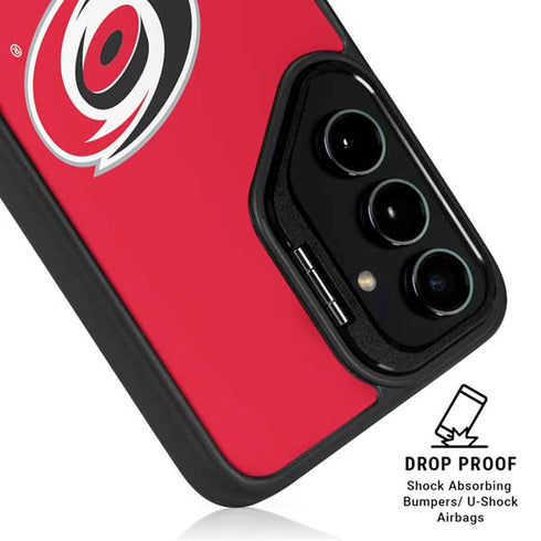 NHL Carolina Hurricanes Solid Background Galaxy S25 Kickstand Case